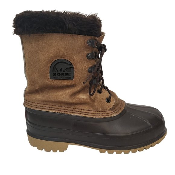 Sorel Shoes - SOREL Kaufman Winter Boot Tan Caribou Leather Waterproof Made in Canada
